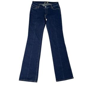 Vtg Y2K Seven7 Boot Stretch Jeans Contrast Stitch Low Rise Flare 29